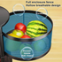 5 Tier Fruit Shelf Basket Storage Rack Rotating Wheels