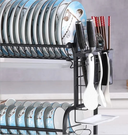 Stainless Steel 2-Tier Dish Collapsible Drying Rack