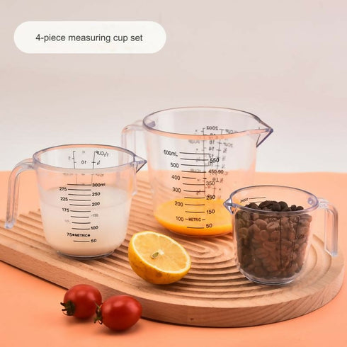 4 Pcs Plastic Measuring Cup -150ml*300ml*600ml*1000ml