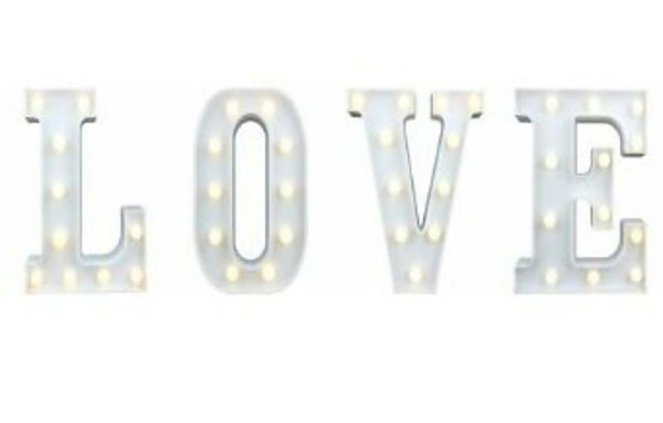 Portable Led Letter Lights - LOVE