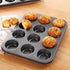 Non Stick Shape Cake Mould Pan 3 Pieces & Muffin Pan 12 Cup (Combo)