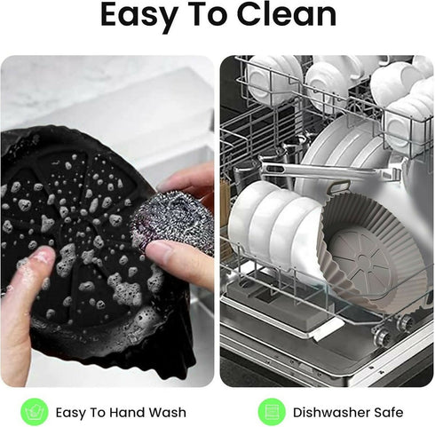 Best Reusable Air Fryer Silicone Pot Liners 6 pcs