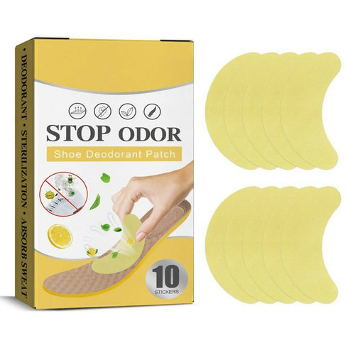 Shoe Deodorant Patch 10-Pcs Effective Odor Elimination Sweat Absorption