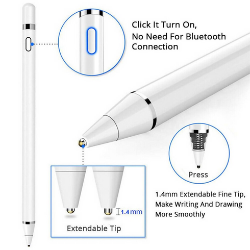 Rechargeable Universal Stylus Pen With Switch Button