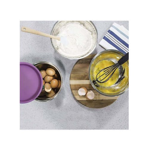 10 Piece Set Stainless Steel Mixing Bowls With Colorful Lids