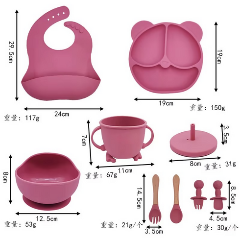 Silicone baby cutlery set