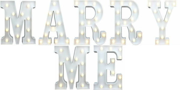 LED Letter Lights - MARRY ME