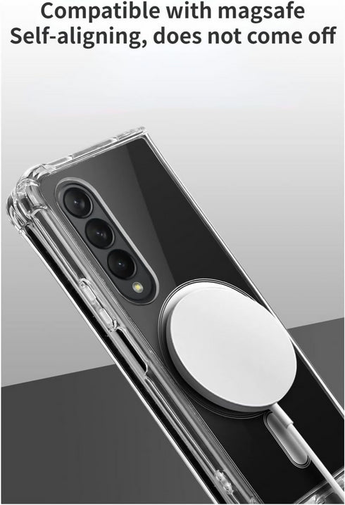 Magnetic Clear Case Compatible with Samsung Galaxy Z Fold 4