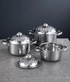 5pc stainless steel soup pot set