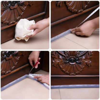 Silicone Strong Adhesive Non-drying Door Bottom Sealing Strip. (1.8 M)