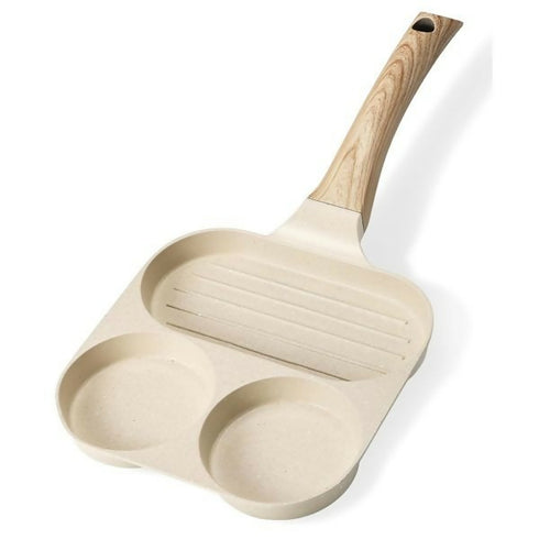 Multi-Functional 3-In-1 Non-Stick Frying Pan - Brown