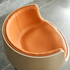 4Pcs Italian Design Leisure Coffee Cup Chair - Orange