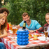 Portable Ice Cube maker, silicon bucket with lid for frozen beverages