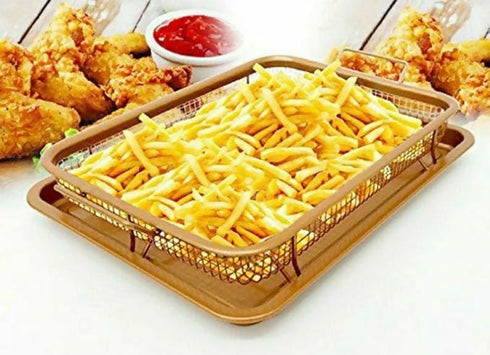 Non-Stick Copper Crisper Tray Set - Rectangle