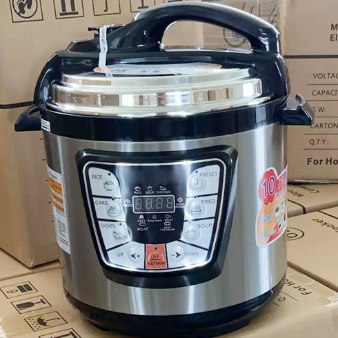 6.0L Stainless Steel Electric Pressure Cooker.
