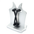 Vertical Knife Sharpening Tool with Stand, Stainless Steel, Silver