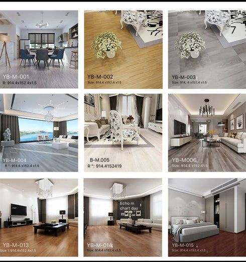 Peel and Stick Engineered PVC Plank Wood Pattern Durable Flooring