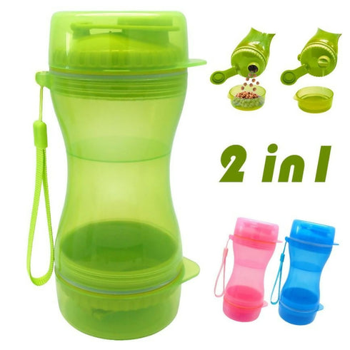 2 In 1 Portable Pet Water Bottle