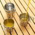 Outdoor camping foldable stainless steel cup 4pcs set