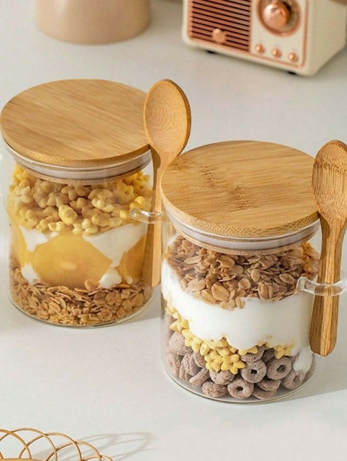 Airtight Glass Jars with Bamboo Lids