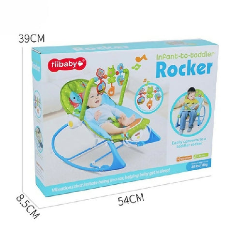 2-in-1 Baby Soothing Recliner Rocking Chair with Jingle Music