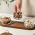 3-Piece Nut Jar Set with Wooden Tray