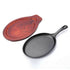 Cast Iron Sizzling Plate With Wooden Base