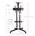 TV Stands Mobile TV Cart Floor Stand with Tray Bracket Mount for 32''-65''