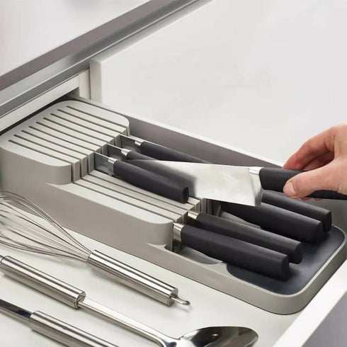 Modern Design Flatware Knife Cutlery Plastic Drawer Storage Organizer
