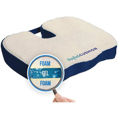 Memory Foam & Gel Seat Cushion Helps Helps Relieve