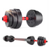 Unisex 20kg Adjustable PVC Shell Cement Dumbbell and Barbell Lifting Set for Fitness