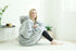 Glow in the Dark Oversized Sherpa Hoodie Blanket - Star Pattern