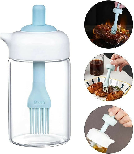 Oil Bottle Oil Dispenser with Silicone Brush