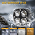 Set of 2 LED Square High-Performance Driving Light Spotlights