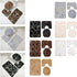 Gold pattern Marble 3 Piece Bathroom Mat set