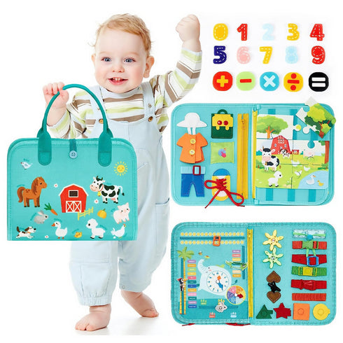 Early Education Board Felt Letter Board with Letters and Numbers.