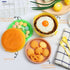 3 Compartment Burger Lunch Box with Spoon & Fork