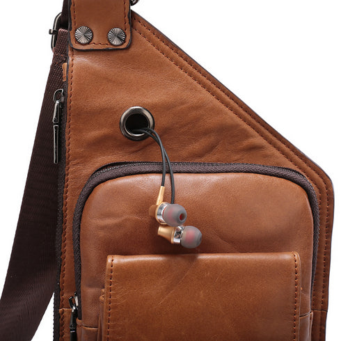 Mens' PU Leather Chest, Shoulder Bag.