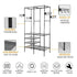 Metal Garment Rack, Tidy Rail Clothing Hanging Rack Coat Shelf Clothing Organizer Stand