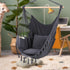 Portable Outdoor Hammock Swing Chair with Comfort Cushions, Black