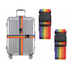 Rainbow Luggage Straps, Adjustable Suitcase Belts with ABS Buckle, 1.85m, 2 Pack