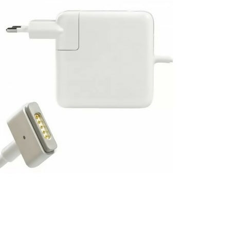45W Magsafe 2 T Shape Replacement Charger Compatible with Macbook Air - White