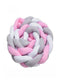 Baby Bed Bumper Braid Knot Pillow Cushion Bumper
