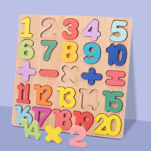 Number Puzzle Wooden Kid Toy 123