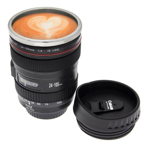 Camera Lens Tea and Coffee Mug Flask