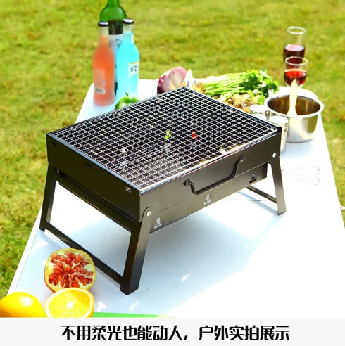 Foldable Stainless Steel Mini BBQ Charcoal Grill Oven