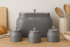 Bread Bin And 3 Piece Canisters - Grey