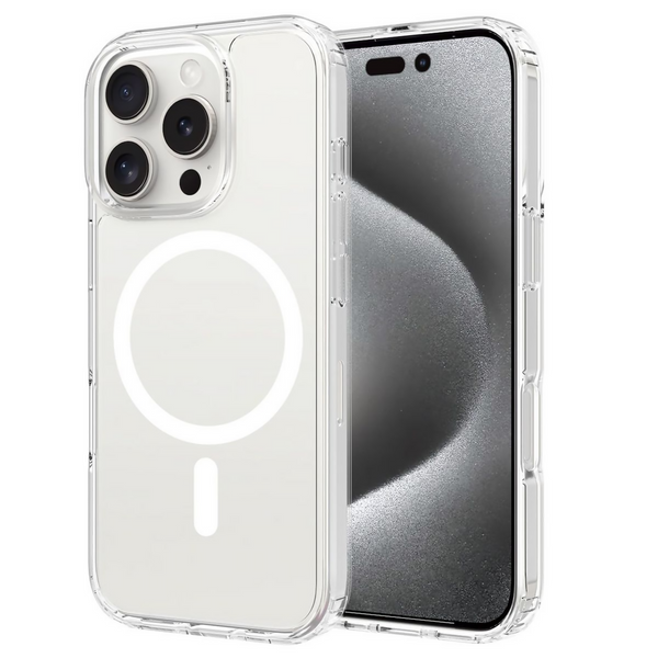 Transparent MagSafe Protective Cover Compatible with iPhone 15 Pro Max