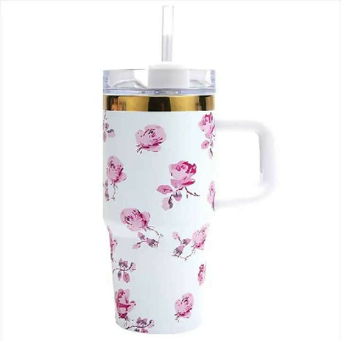 16 Oz Tumbler with Handle & Straw for Kids