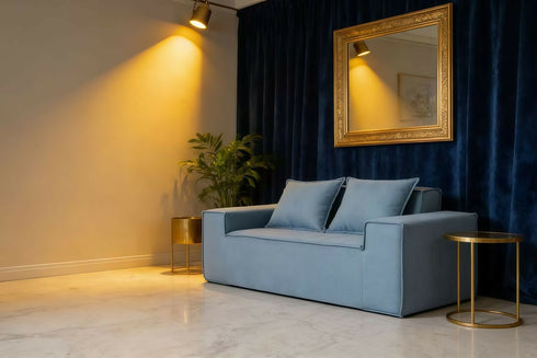 Modern minimalist compressed sofa, all-sponge premium quality.